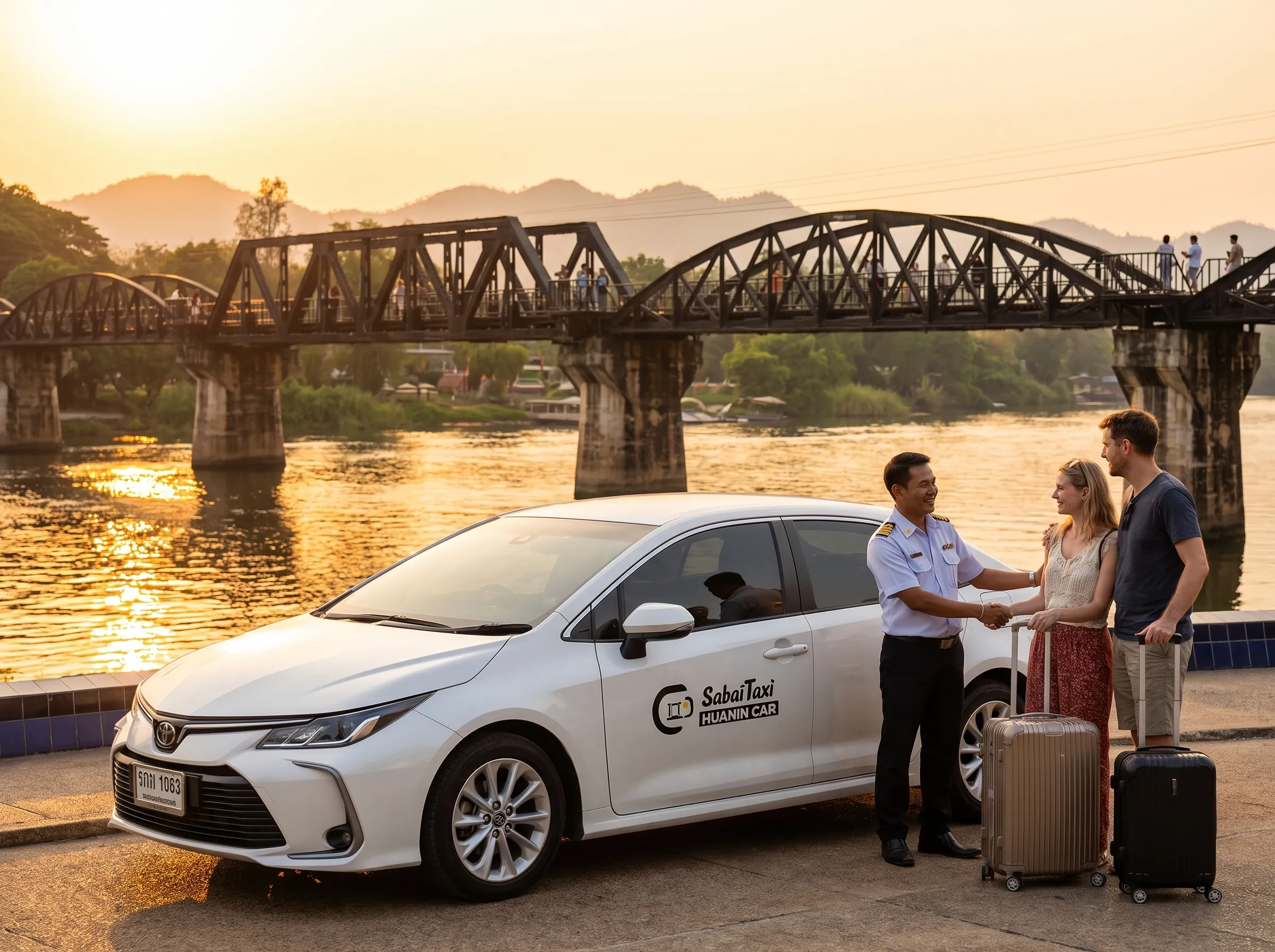 Private taxi from Bangkok to Kanchanaburi at a fixed 2,000 THB, including all tolls and parking. We guarantee a timely pickup from your hotel, anywhere in Bangkok. It takes only around 2.5 hours to reach the heart of Kanchanaburi. Let our local driver guide you. Book your private trip online now!