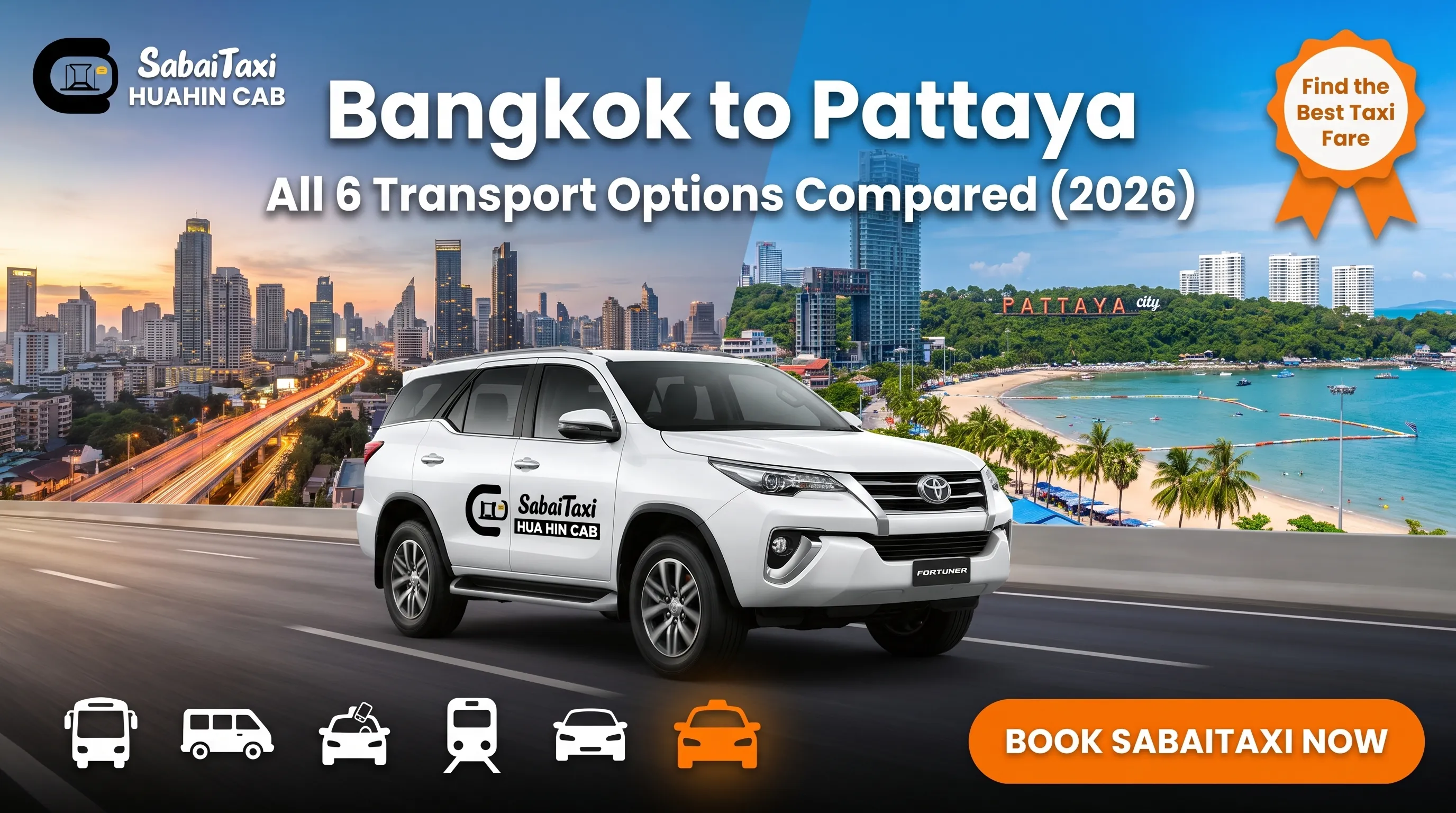 the best Bangkok to Pattaya taxi fare.