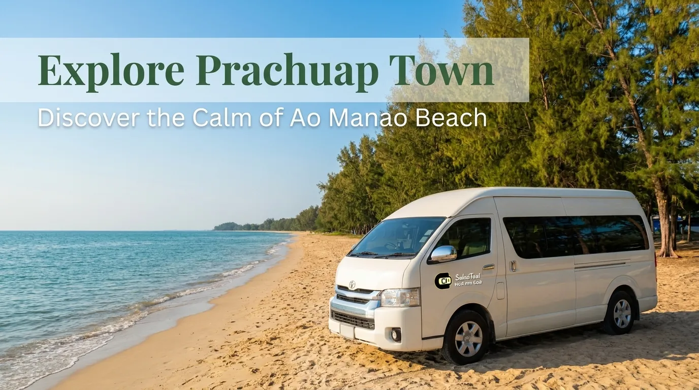 Explore the calm seaside stop of Prachuap Khiri Khan town and the beautiful Ao Manao beach with a private VIP minivan.