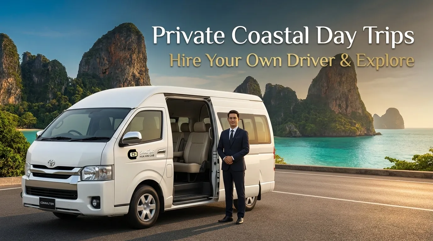 Enjoy easy day trips south of Hua Hin by hiring your own driver in a luxury VIP minivan to explore Prachuap, Ban Krut, and Bang Saphan.